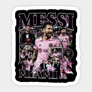 Lionel Messi Miami Vintage Bootleg Sticker